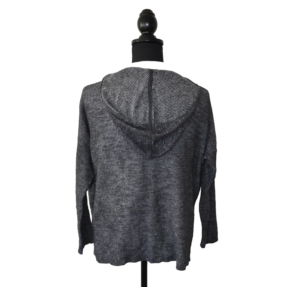 A5 Auth EILEEN FISHER Organic Linen Organic Cotton 2 Tone Box Top Sweater Size S - Picture 4 of 8